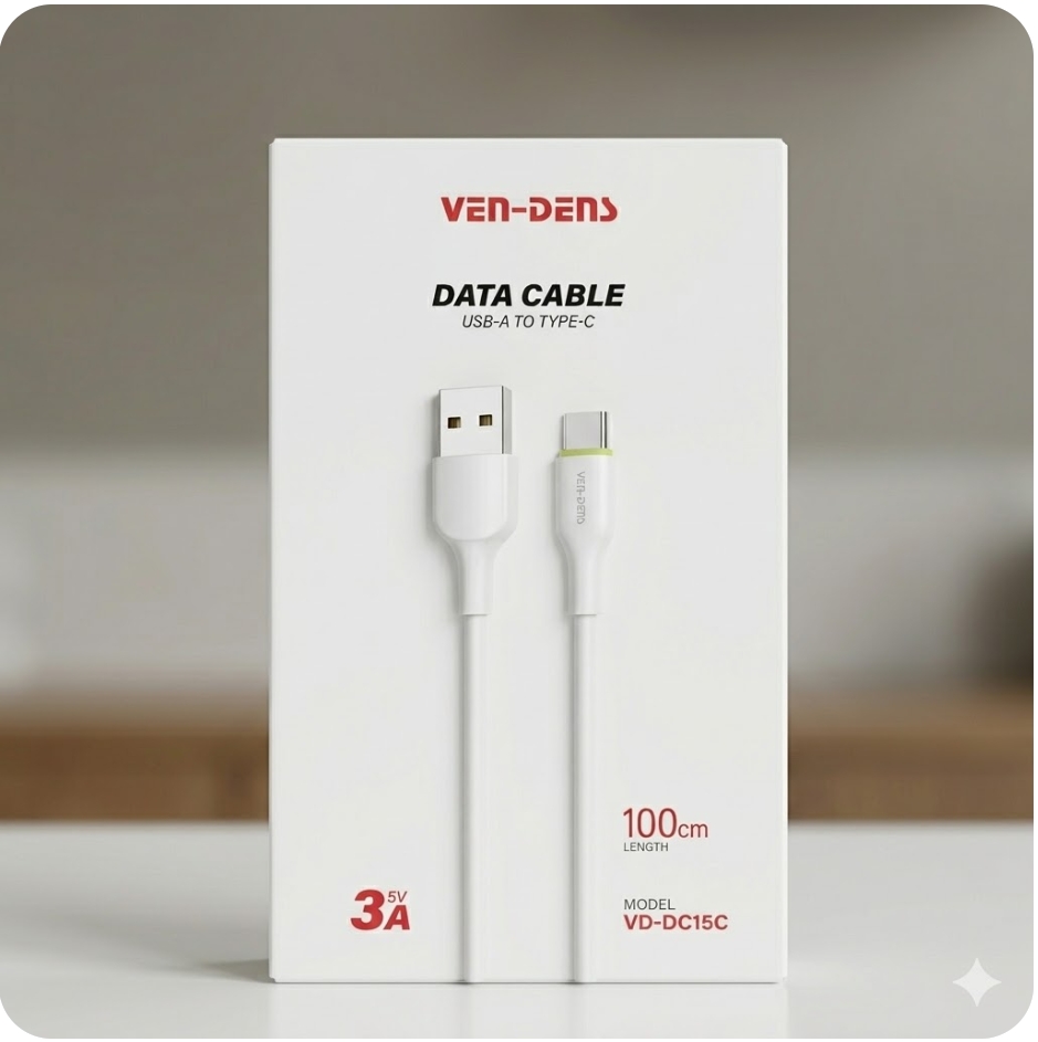 Ven-Dens VD-DC15C USB-A to Type-C Data Cable