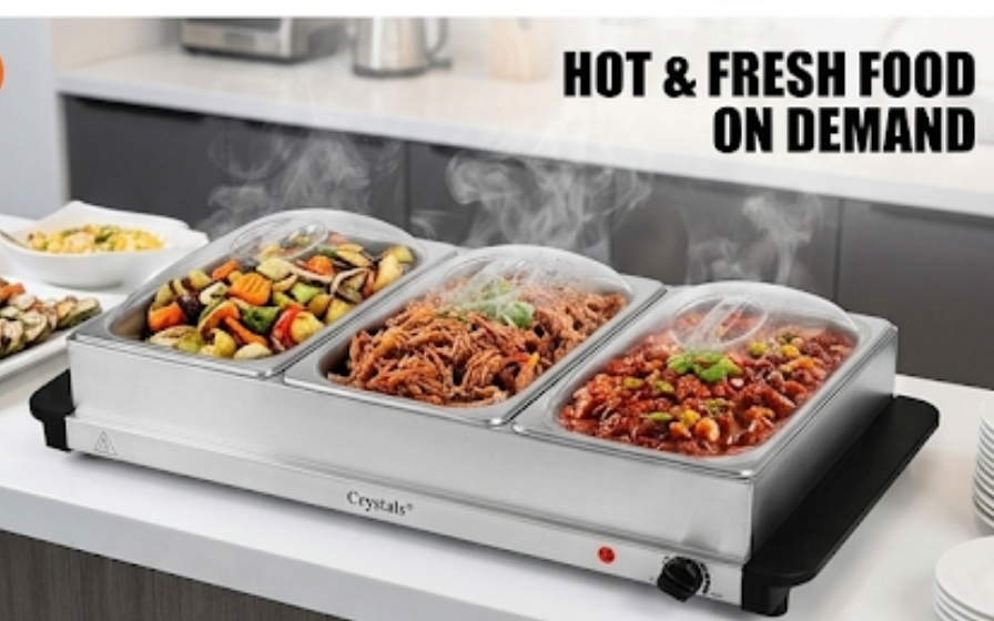 2 in 1 Electric Buffet Server and Food Warmer