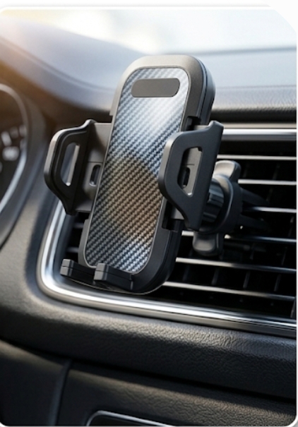 Universal car fone holder with 360° rotation , with clip and suction cup, easy installation